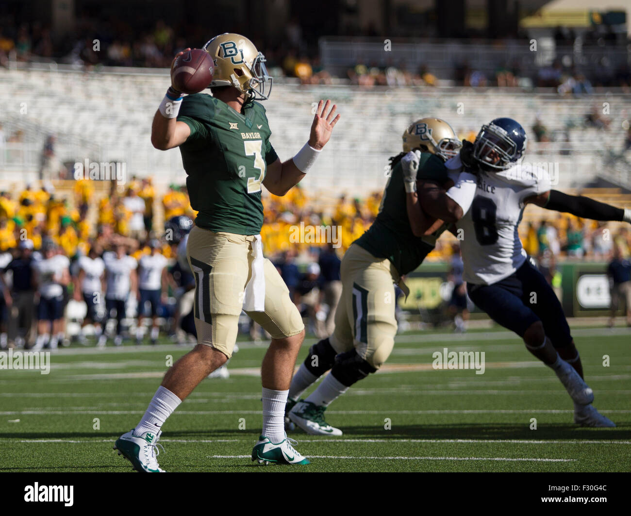 Waco, Texas, USA. 26th Sep, 2015. quarterback Jarrett Stidham (3