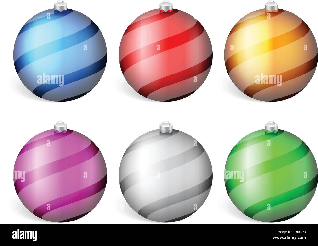 Set christmas balls on a white background. Vector illustration Stock ...
