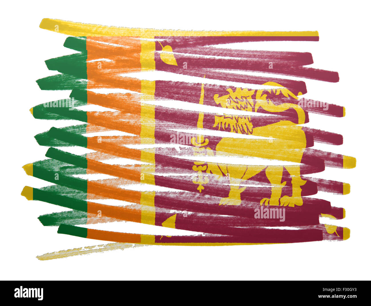 Flag illustration made with pen Sri Lanka Stock Photo Alamy