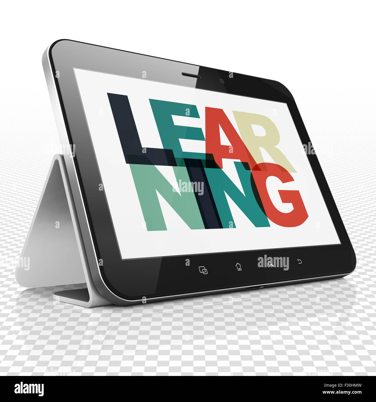 Learning concept: Tablet Computer with Learning on display Stock Photo ...