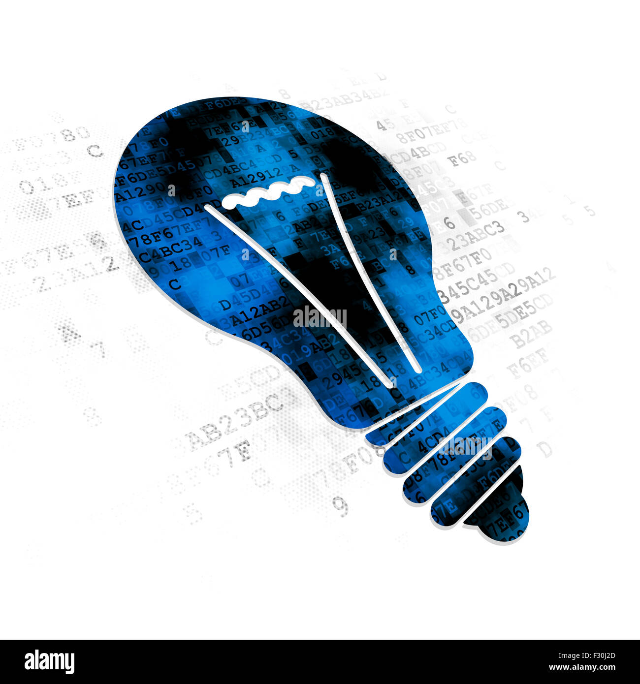 Finance concept: Light Bulb on Digital background Stock Photo - Alamy