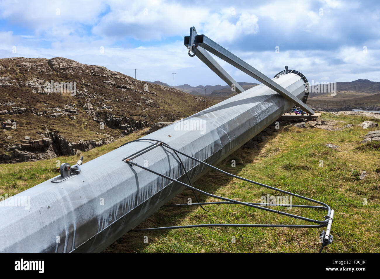 Column for a wind turbine Stock Photo Alamy