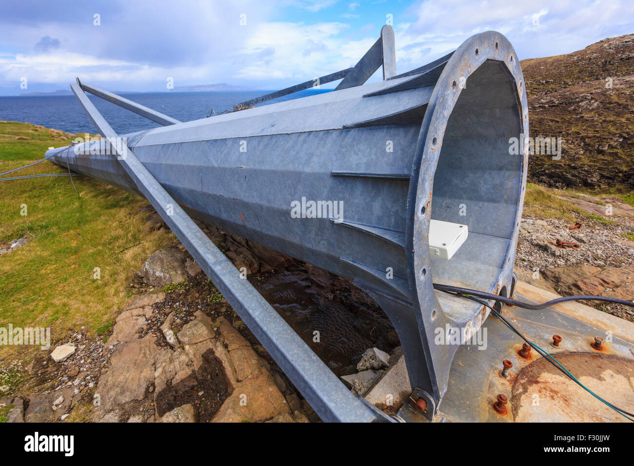 Column for a wind turbine Stock Photo Alamy