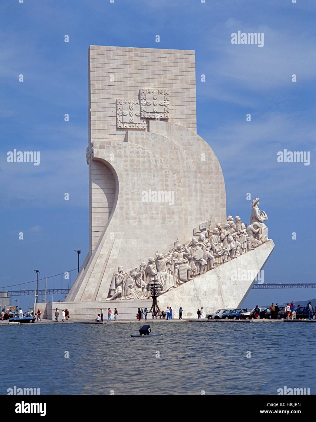 Monument to the Discoveries along the Tagus River, Lisbon, Portugal, Europe Stock Photo