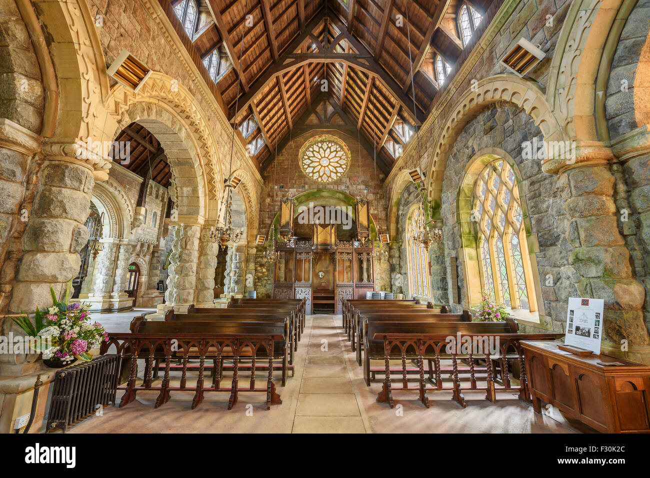 Interior of St Conan’s Kirk located in Loch Awe, Argyll and Bute, Scotland. Stock Photo