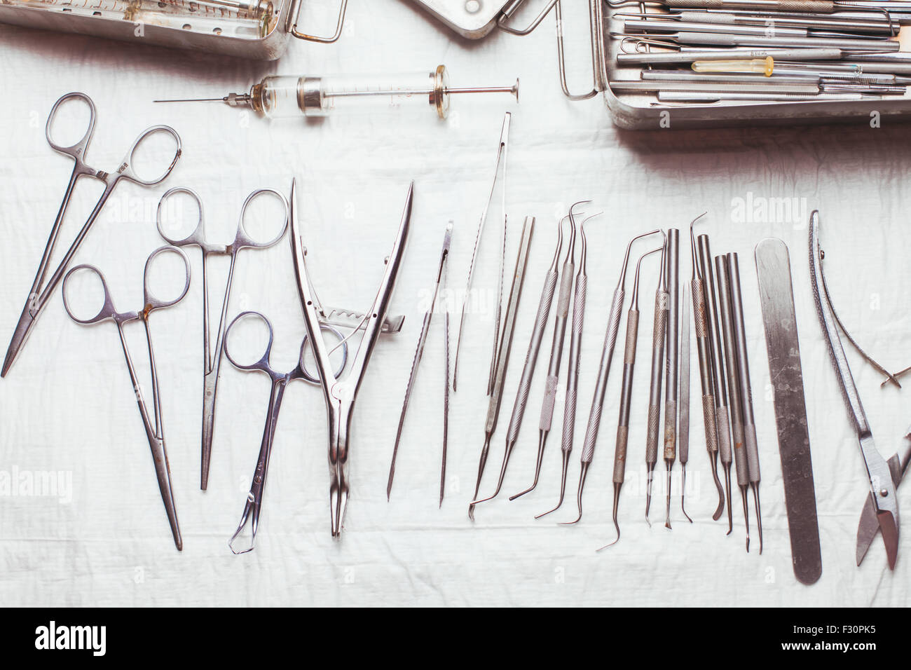Vintage dental instruments Stock Photo Alamy