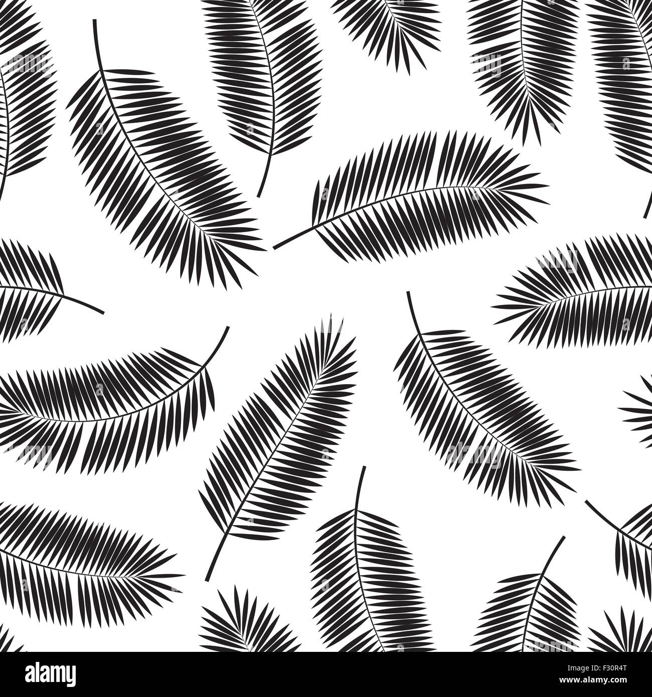 Palm Leaf Vector Seamless Pattern Background Illustration Stock Vector ...