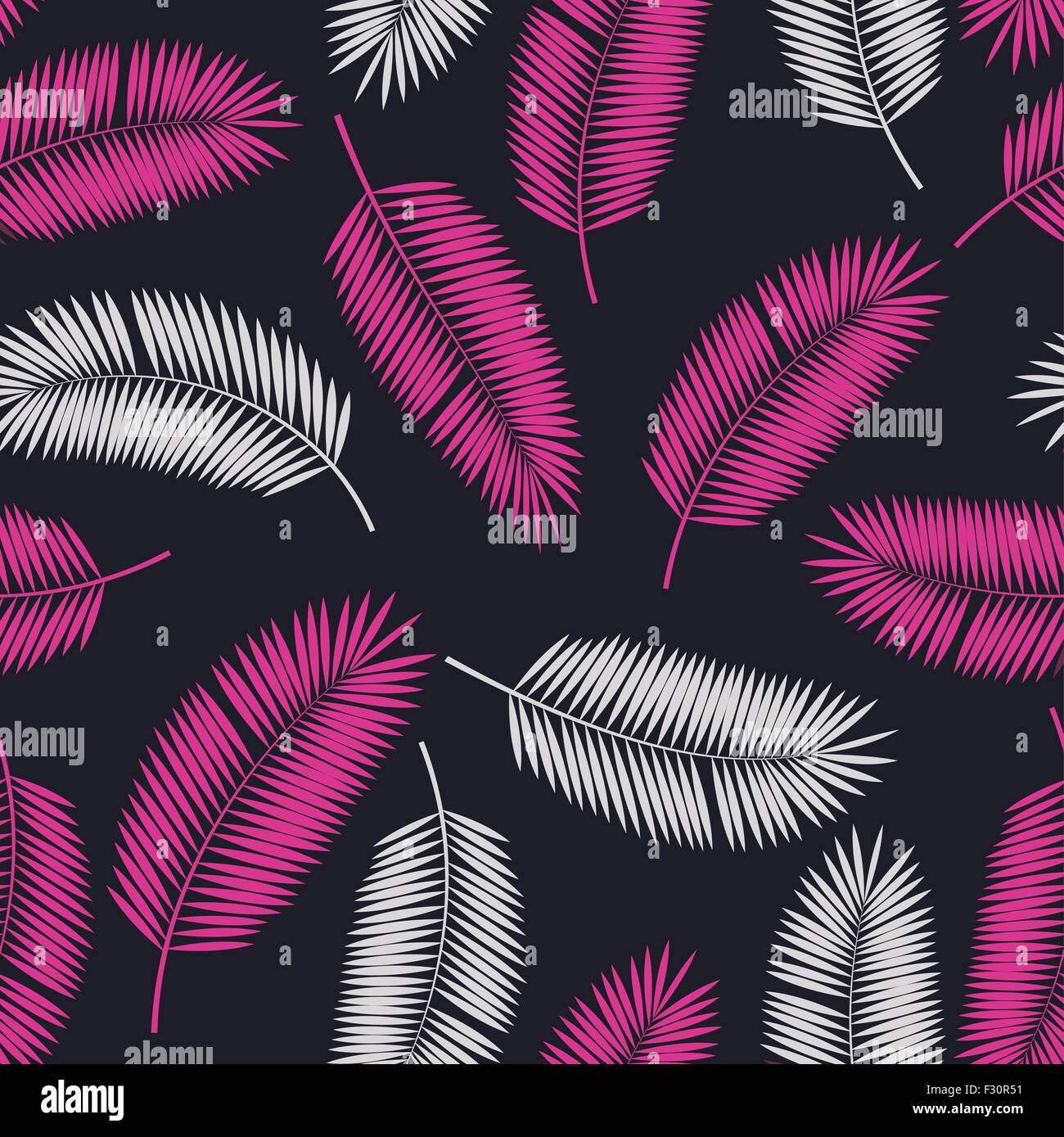 Palm Leaf Vector Seamless Pattern Background Illustration Stock Vector ...