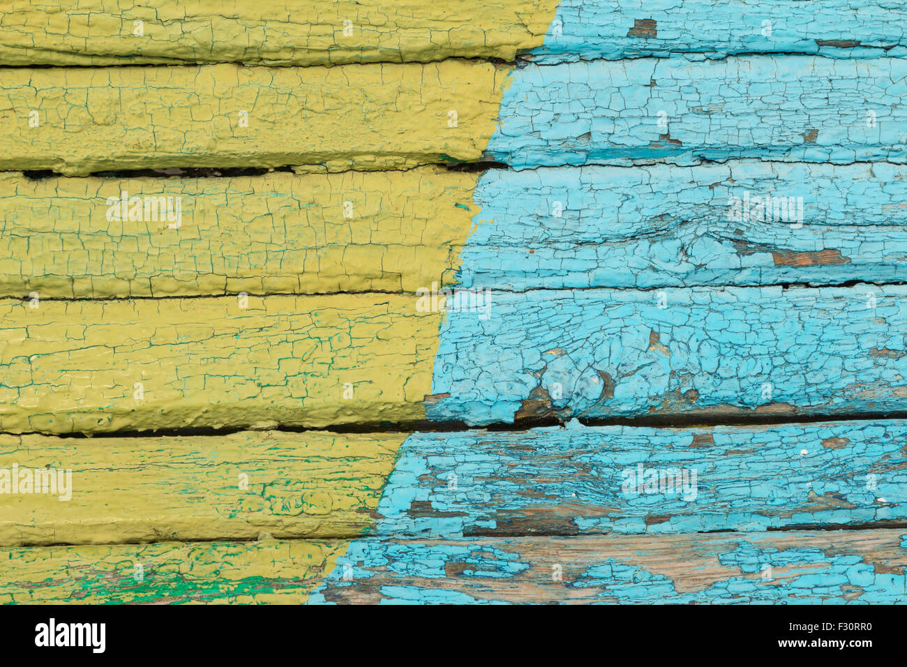 Vintage wood background with peeling yellow and blue paint Stock Photo ...