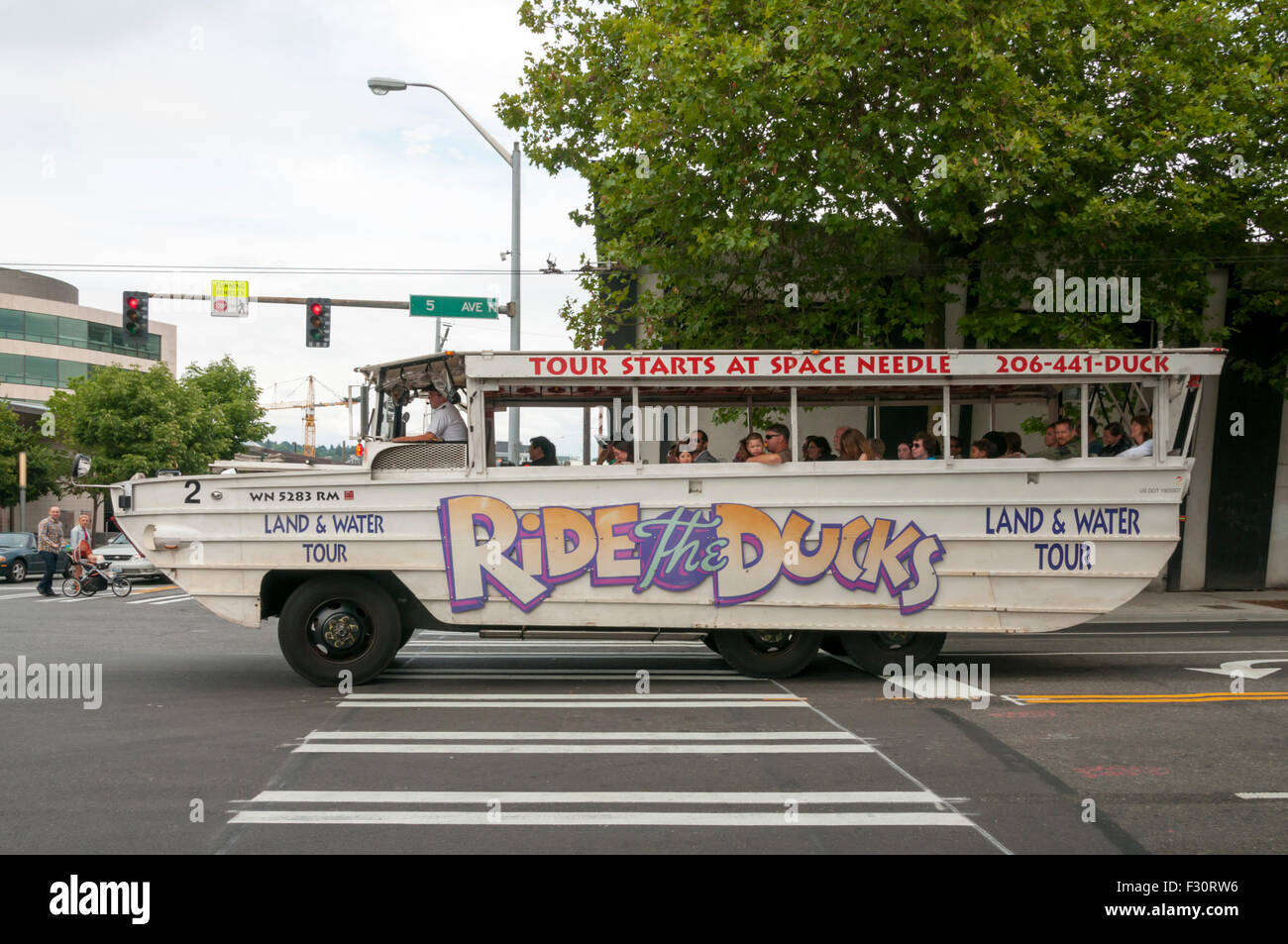 Seattle DUKW or Duck tours. Stock Photo