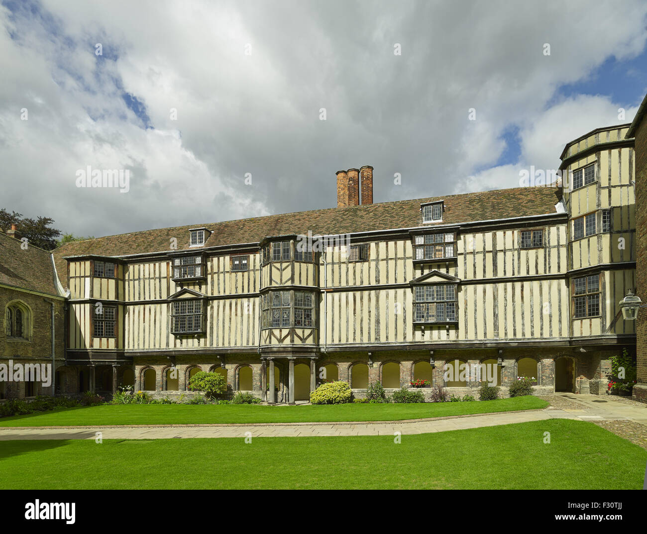 Cambridge University, Queen's College Cloister Court north range Stock Photo