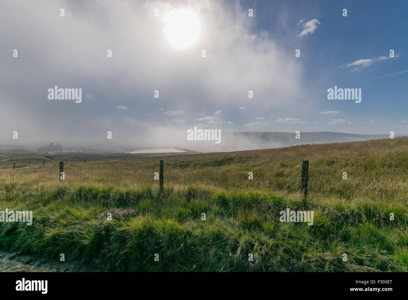 Mist over Brun Clough Stock Photo