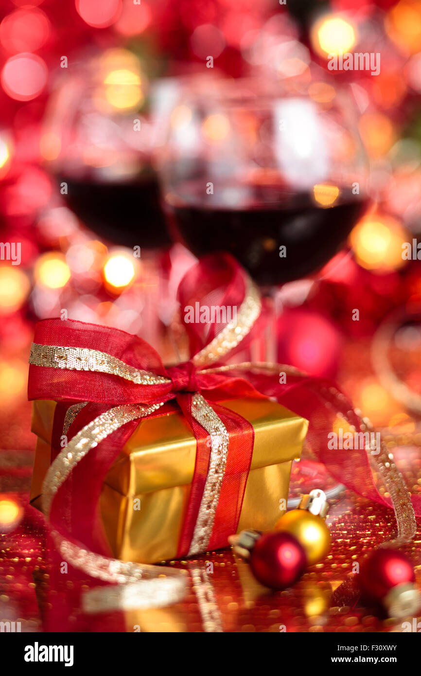 Christmas Wrapping Ribbon Design Element Selective Focus Carefull