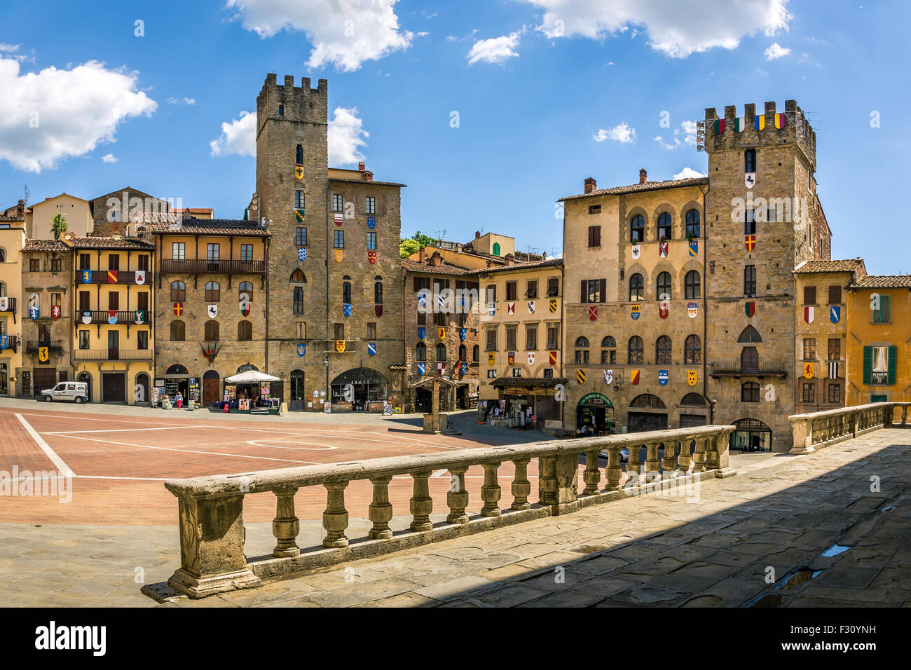 AREZZO ITALY JUNE 26 2015 Piazza Grande the main square of