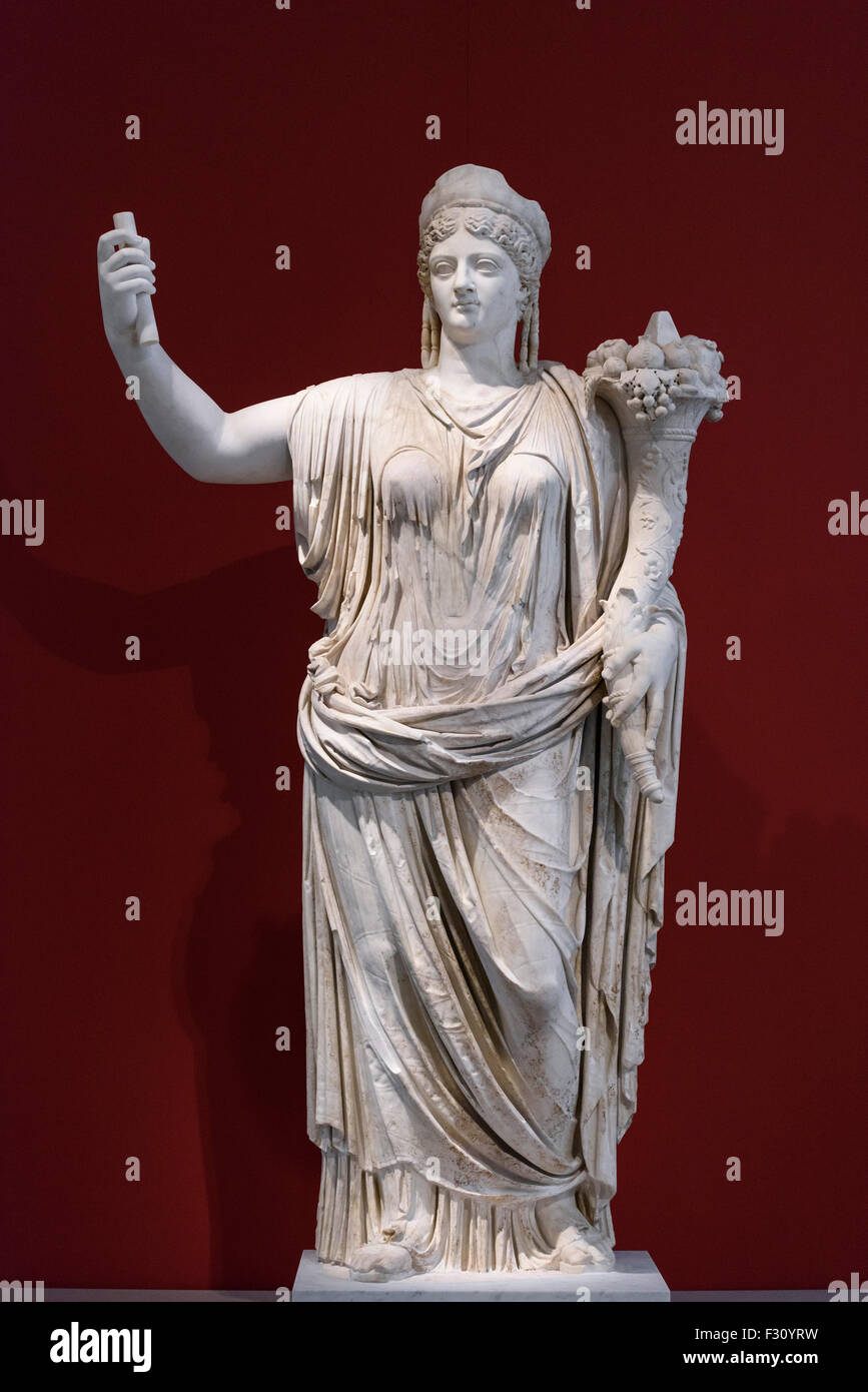 Berlin. Germany. Portrait of Deified Empress Livia, 42-54 AD, Altes Museum.  From the Theatre of Falerii, Italy. Stock Photo