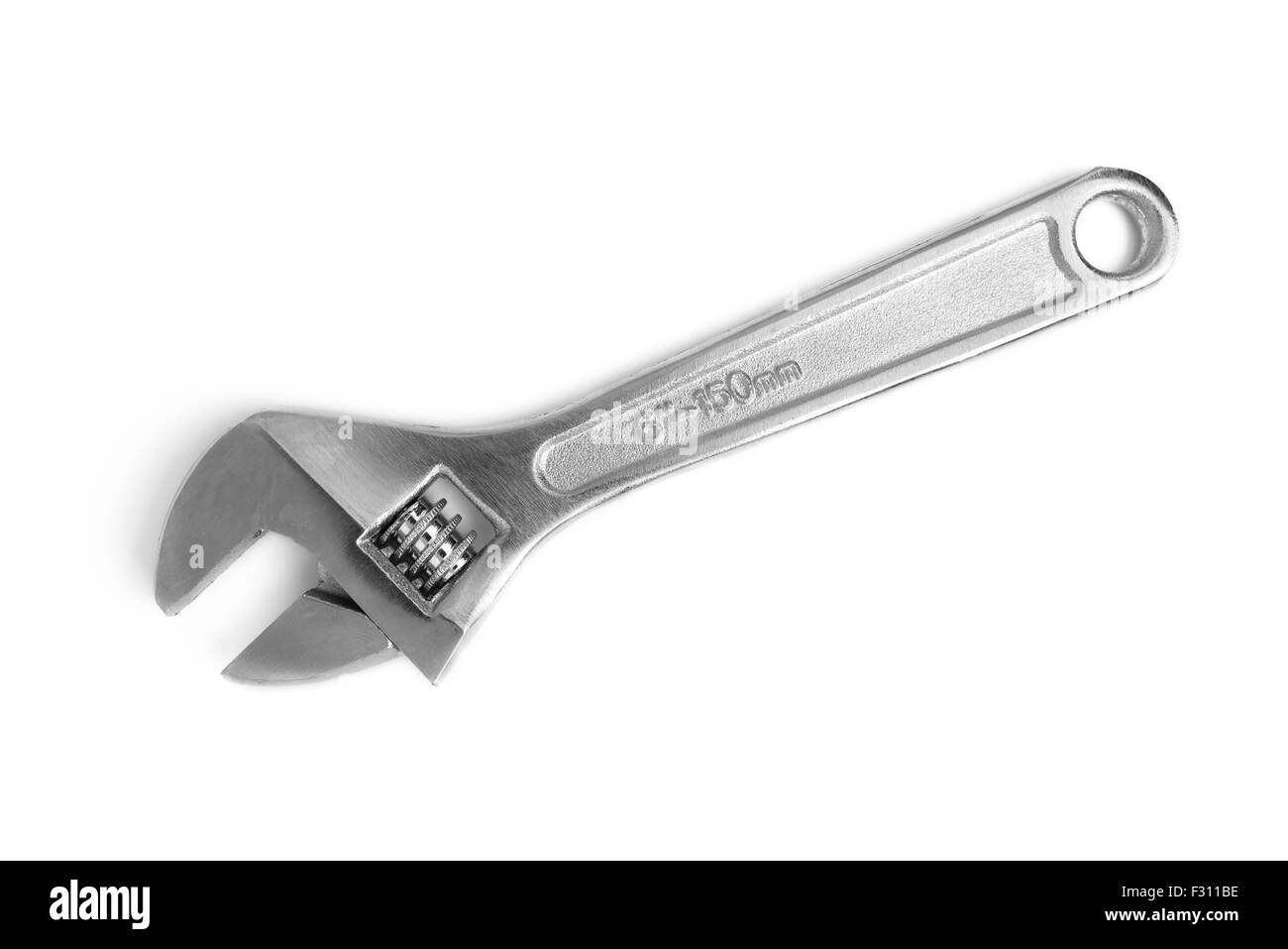 adjustable wrench isolated on white Stock Photo