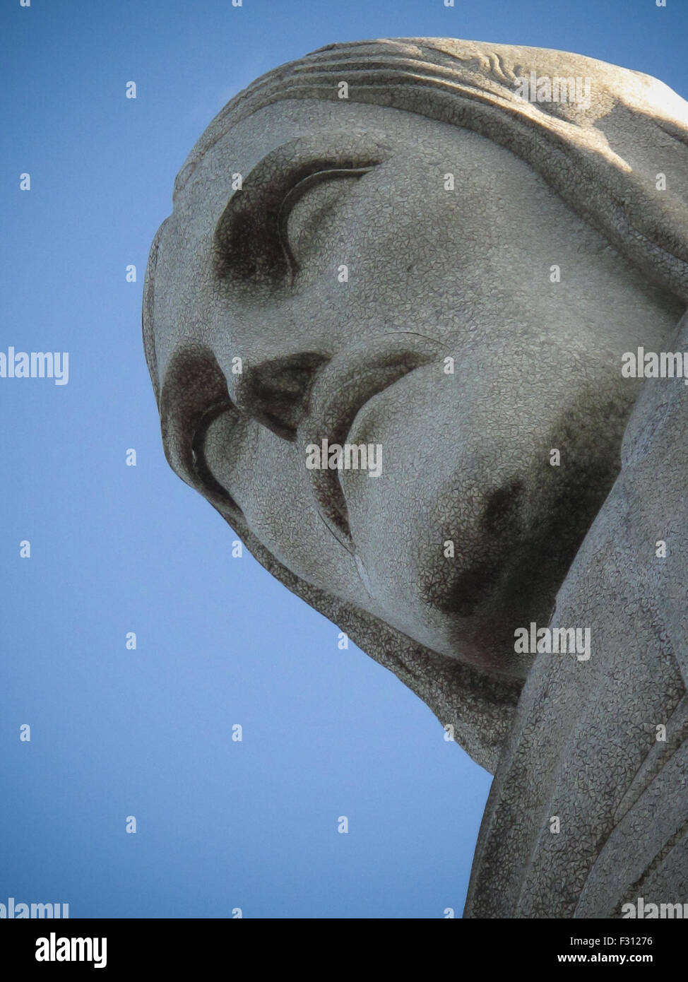 The statue of Christ the Redeemer (Cristo Rendentor) atop Mount Corcovado is seen in Rio de Janeiro, Brazil Stock Photo