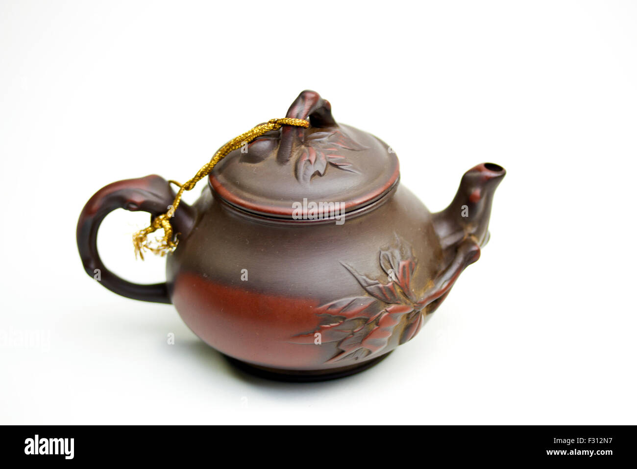 Chinese clay teapot isolated over the white background Stock Photo Alamy