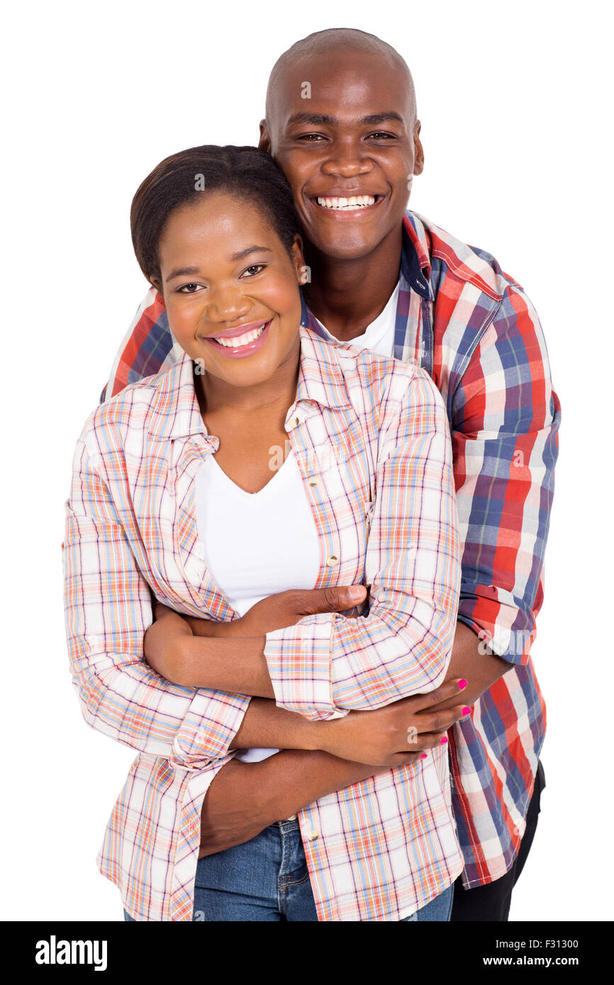portrait of cheerful African American couple embracing Stock Photo - Alamy