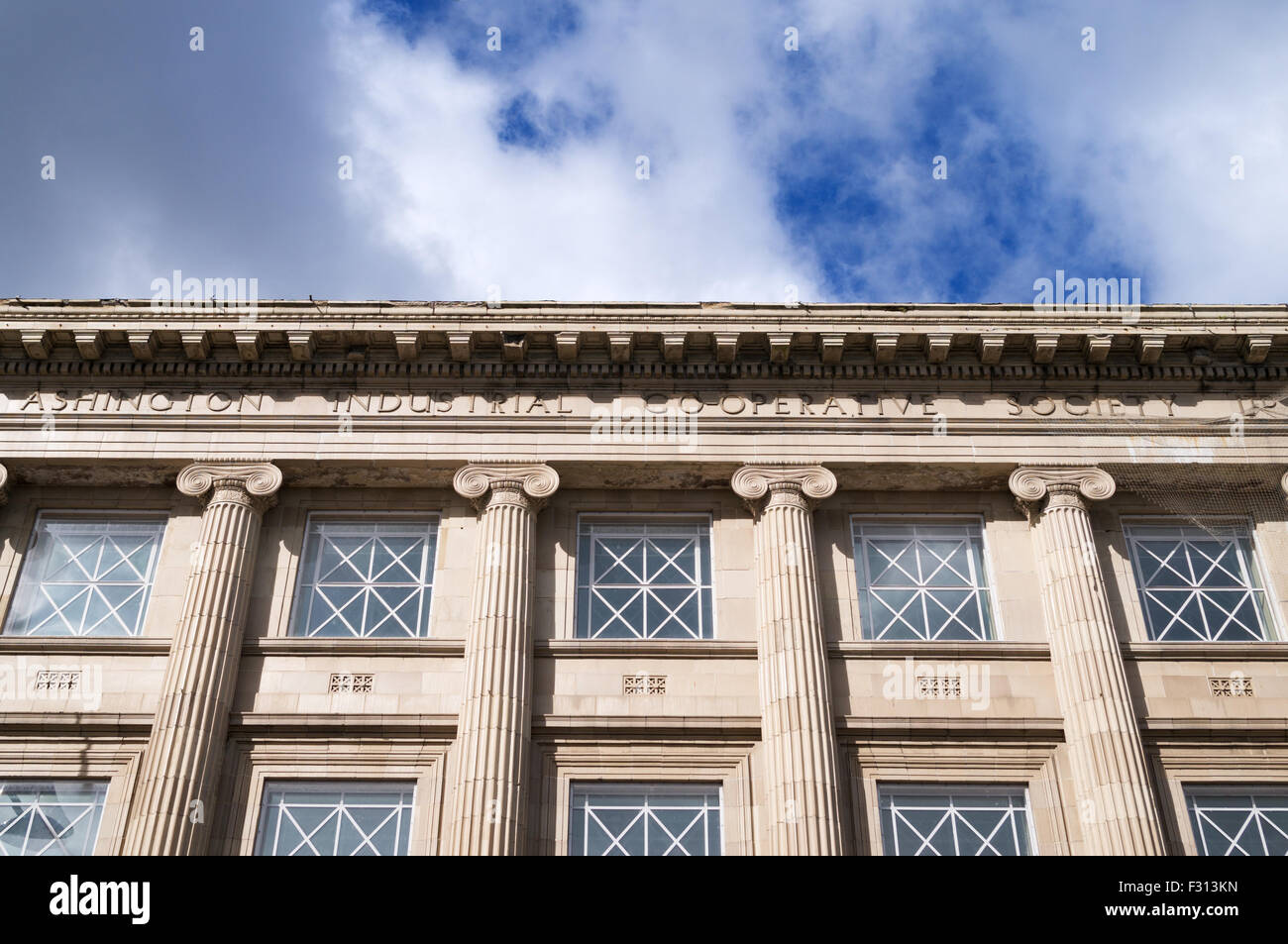 Ashington  Industrial Co-operative Society Ltd building , Northumberland, England, UK Stock Photo