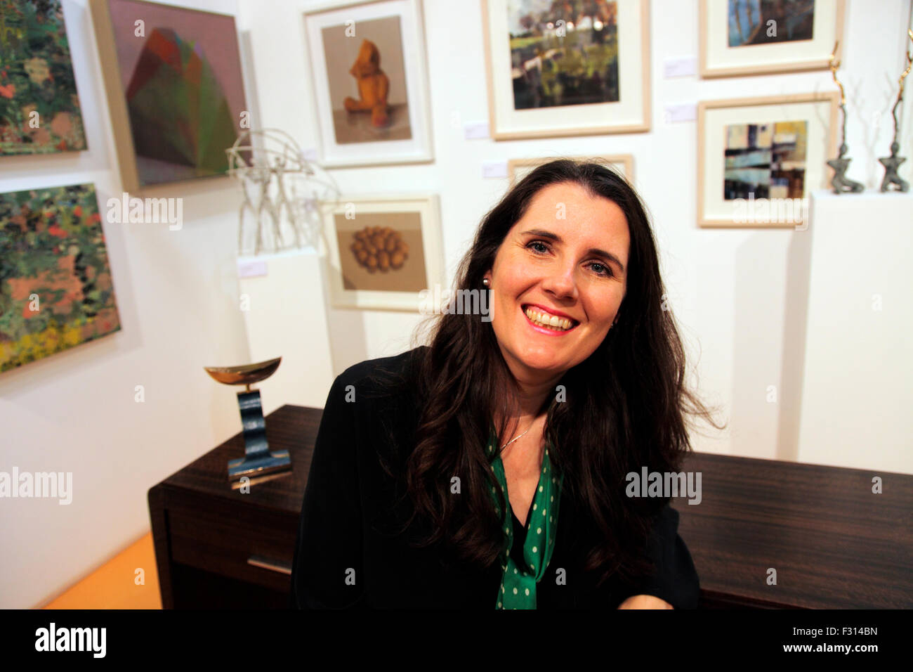 Tara Murphy owner of Solomon Fine Art at IADA Fair 2015 Stock Photo