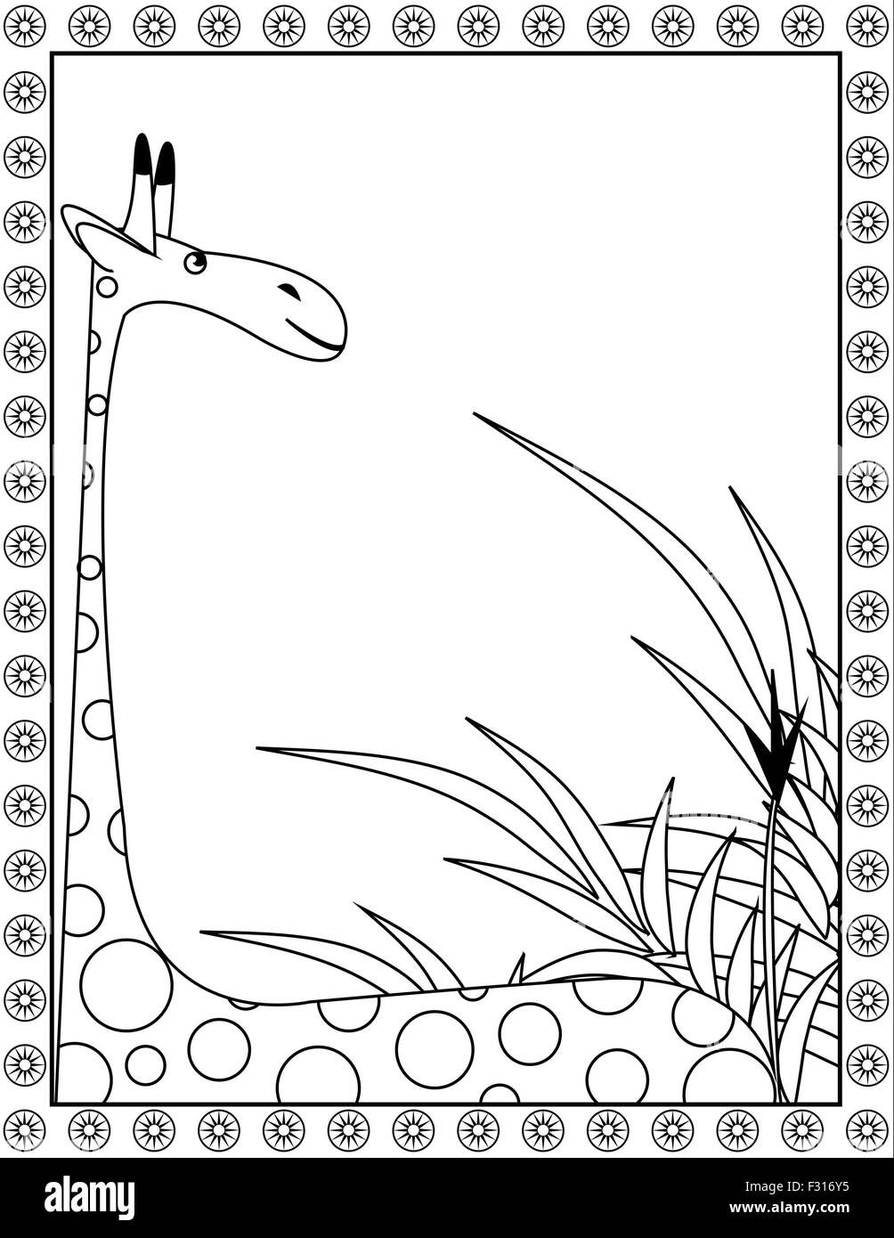 Cartoon giraffe Black and White Stock Photos &amp; Images - Alamy