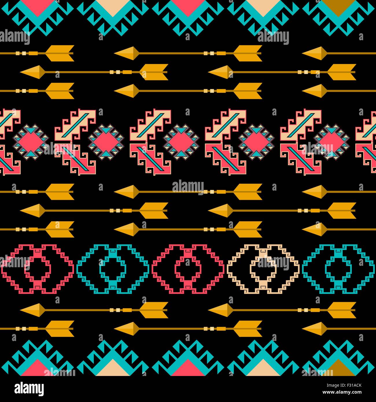Tribal ethnic geometric seamless pattern . Vector EPS8 Stock Vector ...