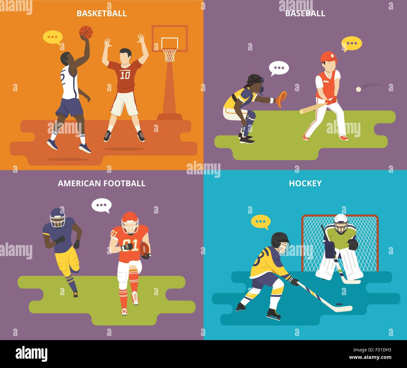 Flat sport icons set Stock Vector Image & Art - Alamy