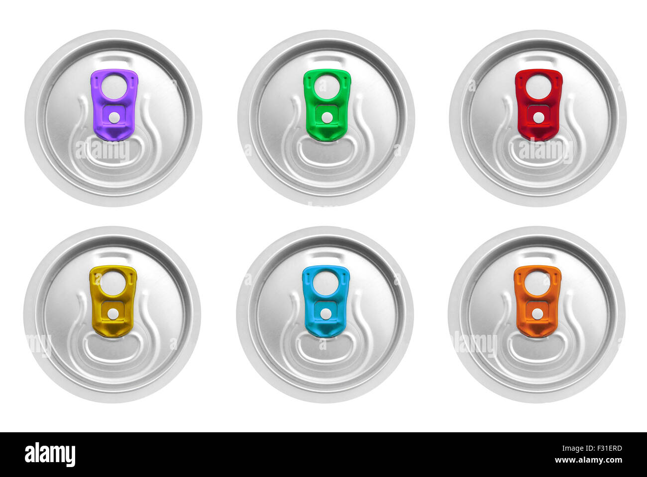 beer cans isolated top view Stock Photo Alamy