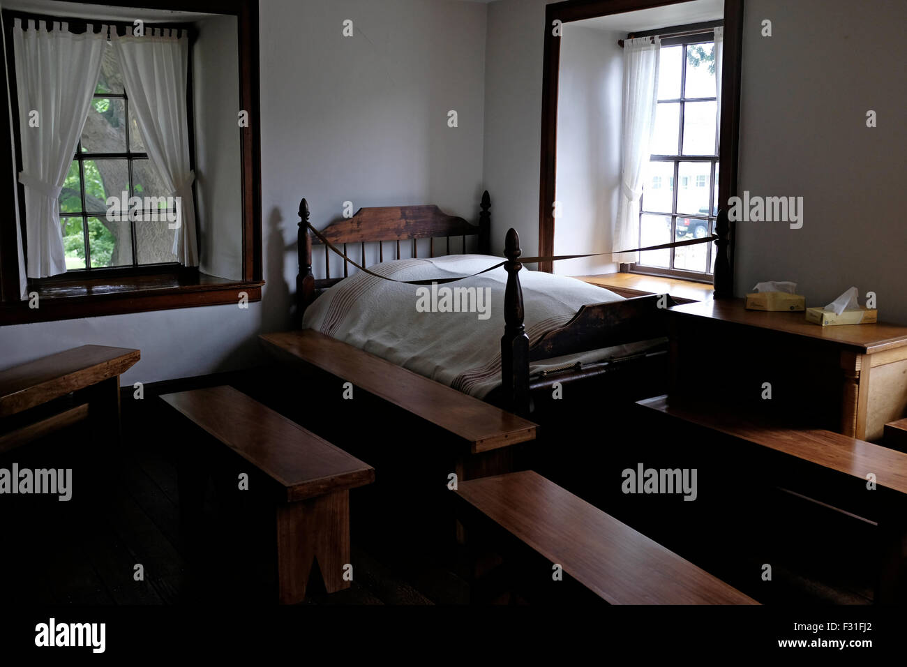 Room in Carthage Jail where Hyrum and Joseph Smith were murdered