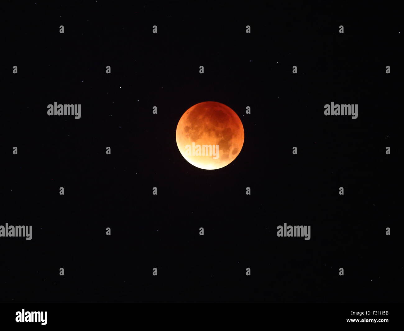 Partial lunar eclipse seen hi-res stock photography and images - Alamy