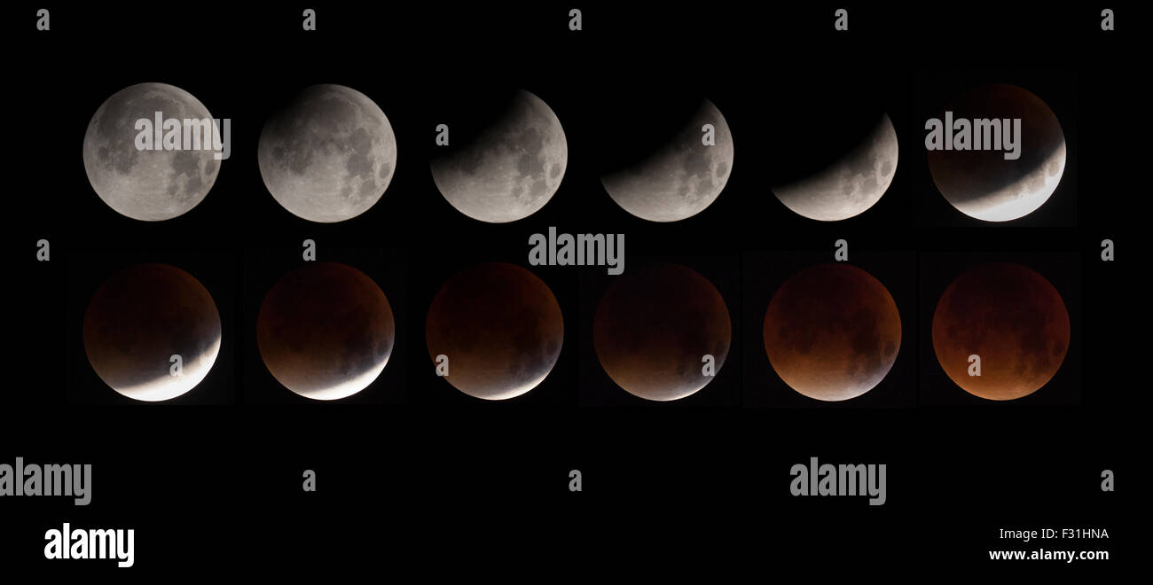 Total Solar Eclipse Sequence From Full Sun Through Totality ...