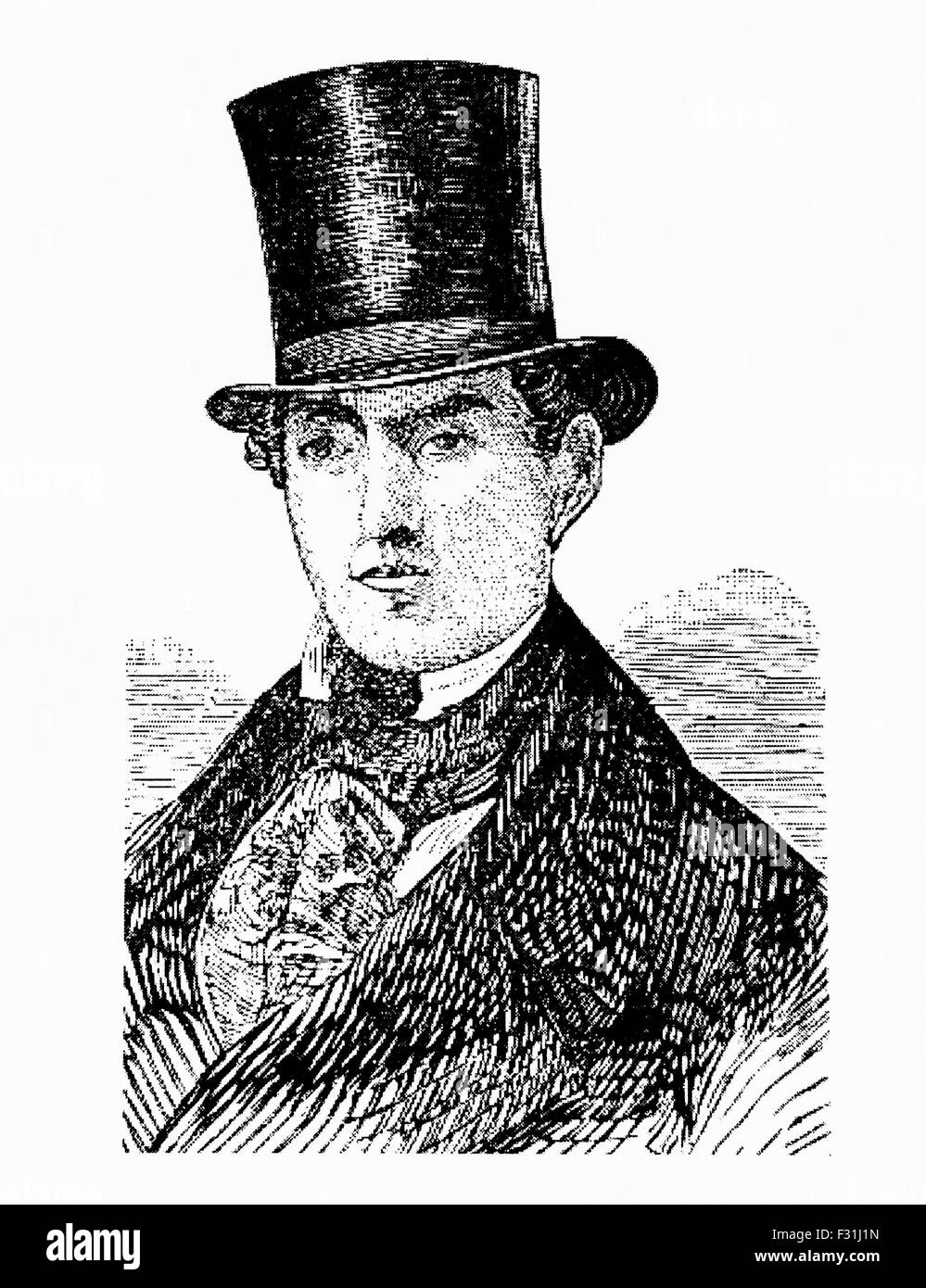 Vintage portrait of bareknuckle boxer Tom Hyer (1819 1864