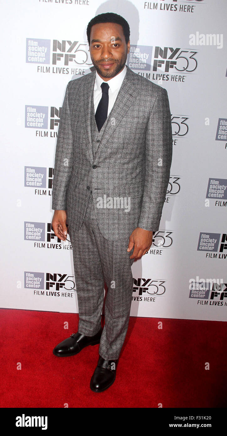 New York, USA. 27th Sep, 2015. Actor CHIWETEL EJIOFOR attends the 2015 New York Film Festival premiere of 'The Martian' held at Alice Tully Hall at Lincoln Center. Credit:  Nancy Kaszerman/ZUMA Wire/Alamy Live News Stock Photo