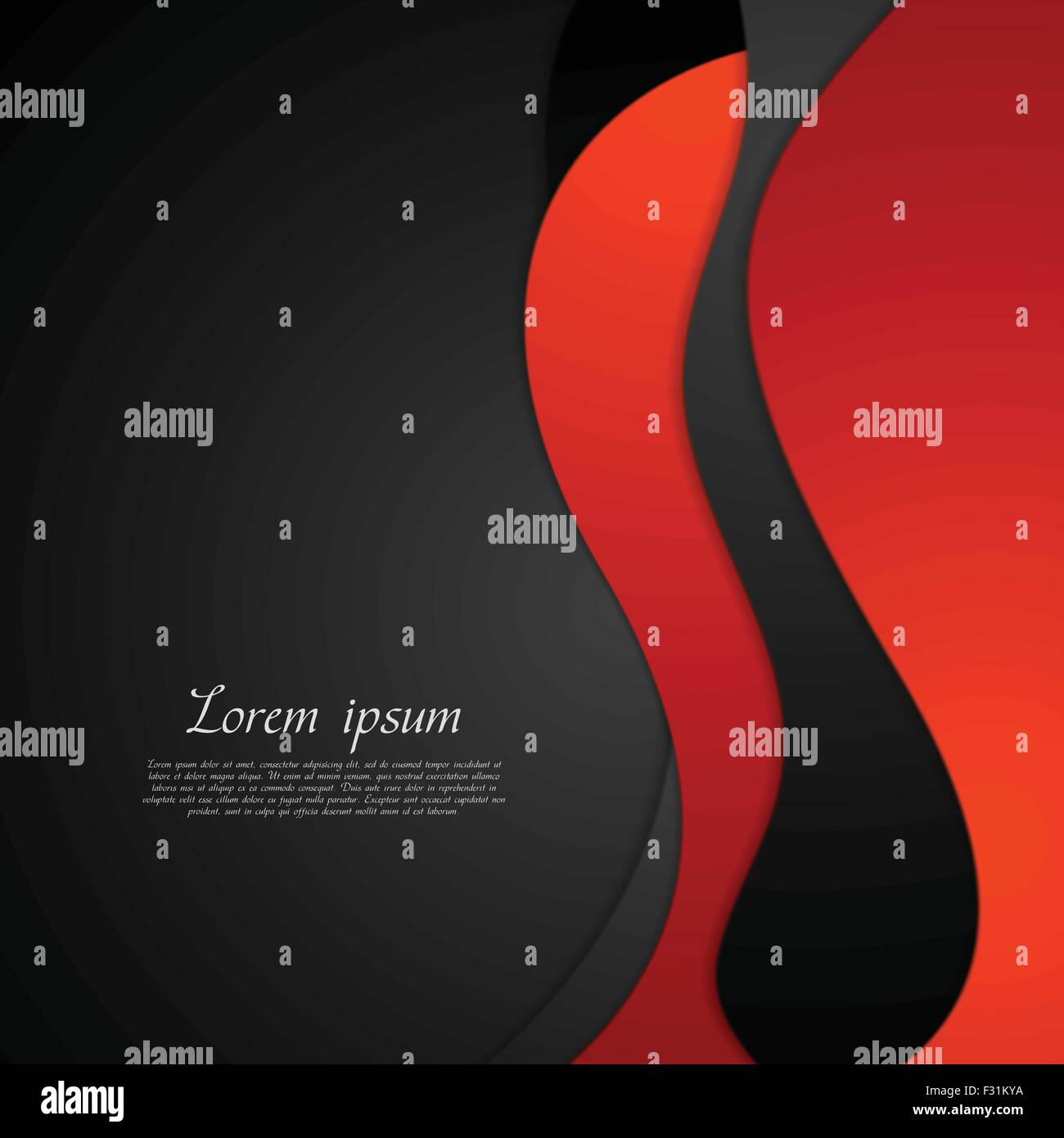 Dark red black abstract wavy background. Vector design Stock Vector ...