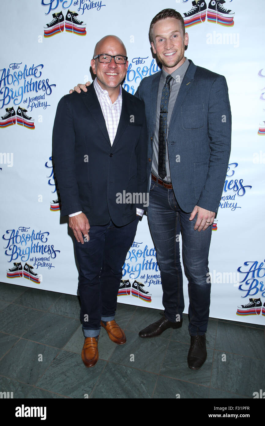 Opening night for The Absolute Brightness of Leonard Pelkey at the Westside Theatre - Arrivals.  Featuring: Eric Rosen, Claybourne Elder Where: New York City, New York, United States When: 28 Jul 2015 Stock Photo