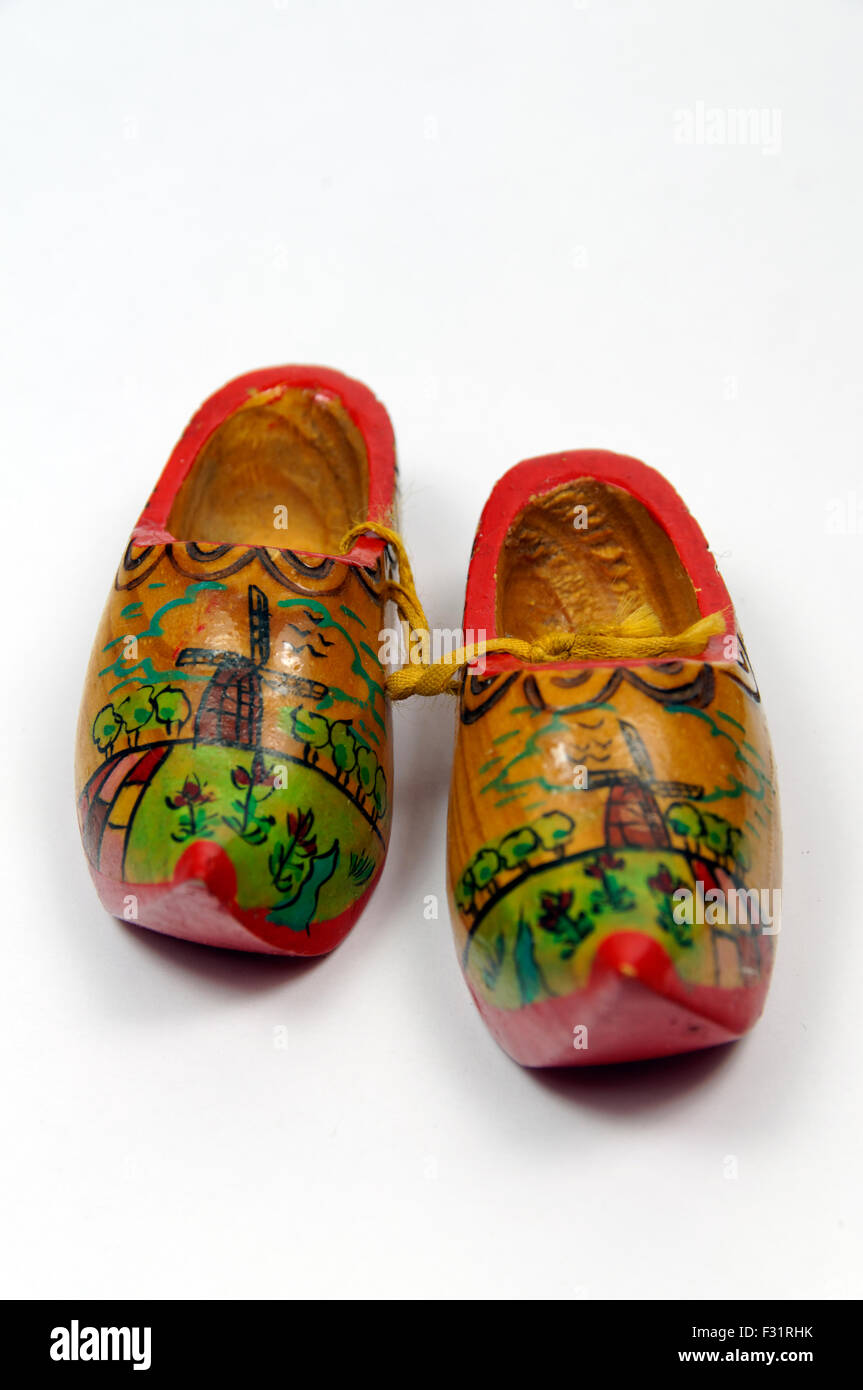 miniature wooden clogs