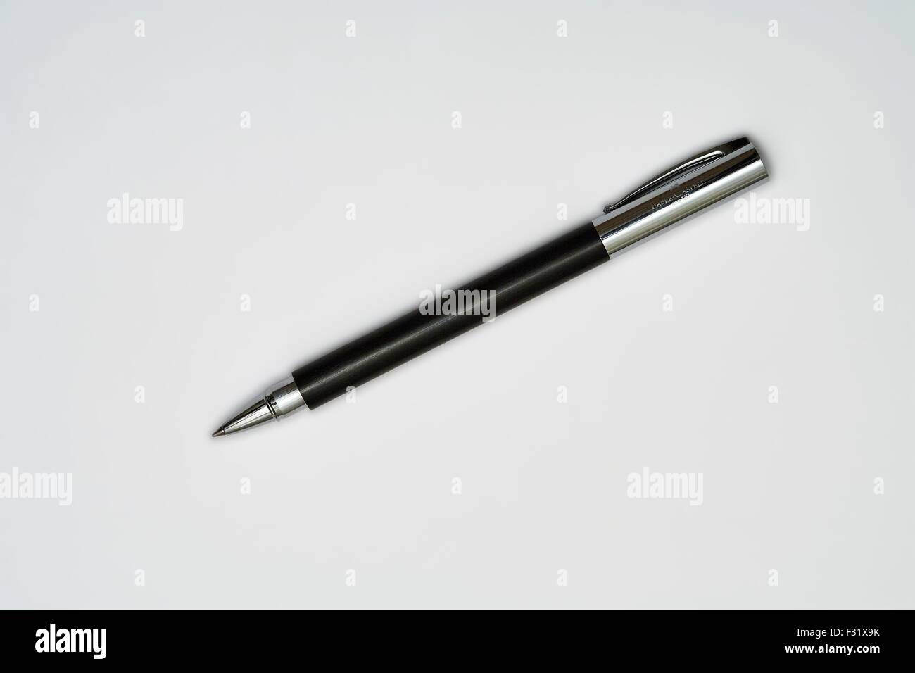 Faber-Castell Ambition Precious Resin Black Rollerball Pen Stock Photo