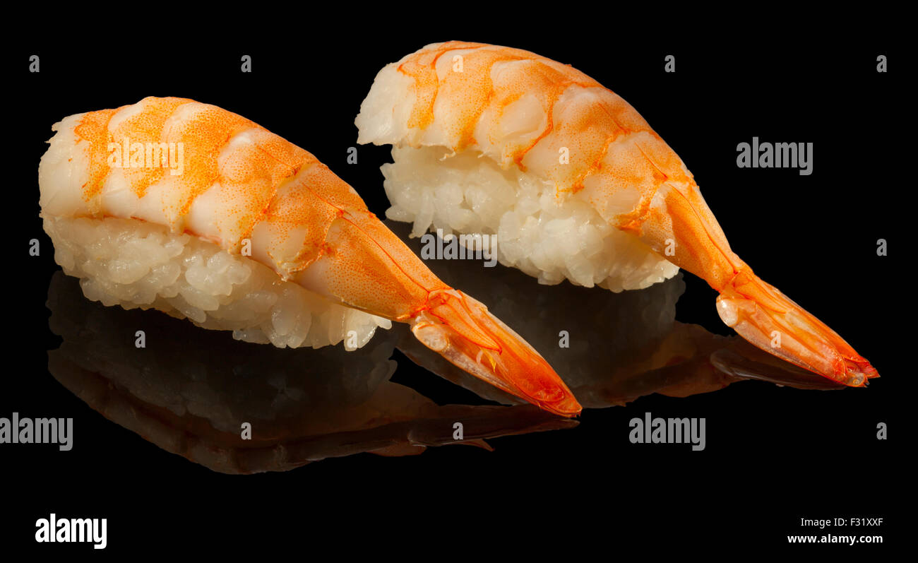 shrimp sushi nigiri Stock Photo
