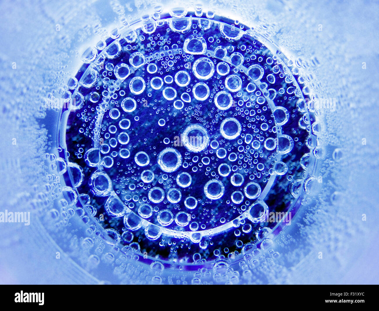 The abstract water oxygen bubbles blue background Stock Photo - Alamy