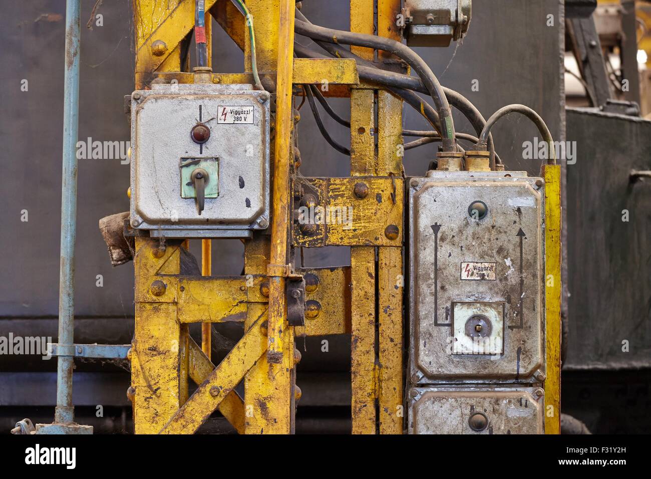 Industrial switch board Stock Photo Alamy