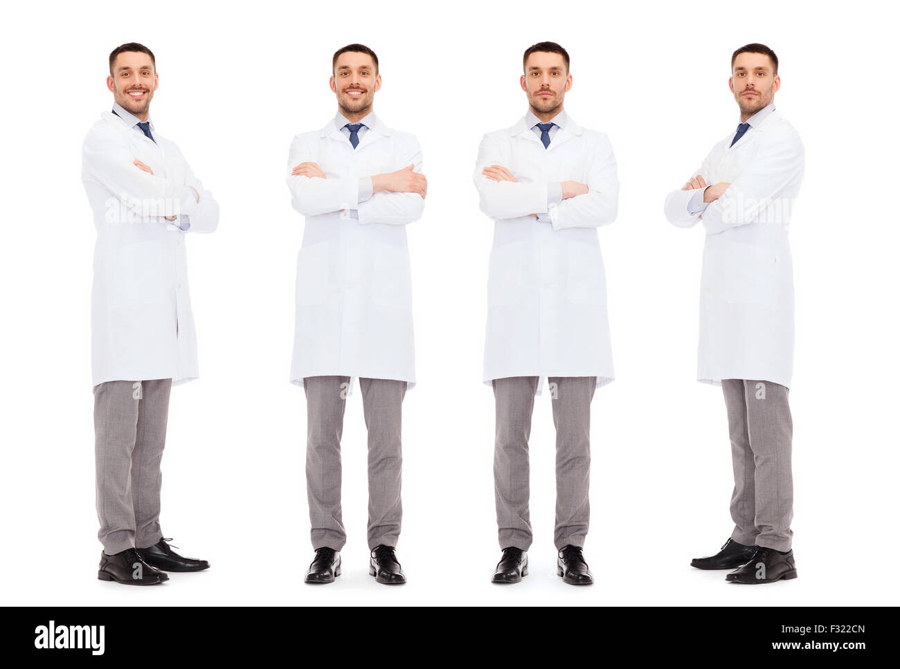 happy doctors in white coat Stock Photo Alamy