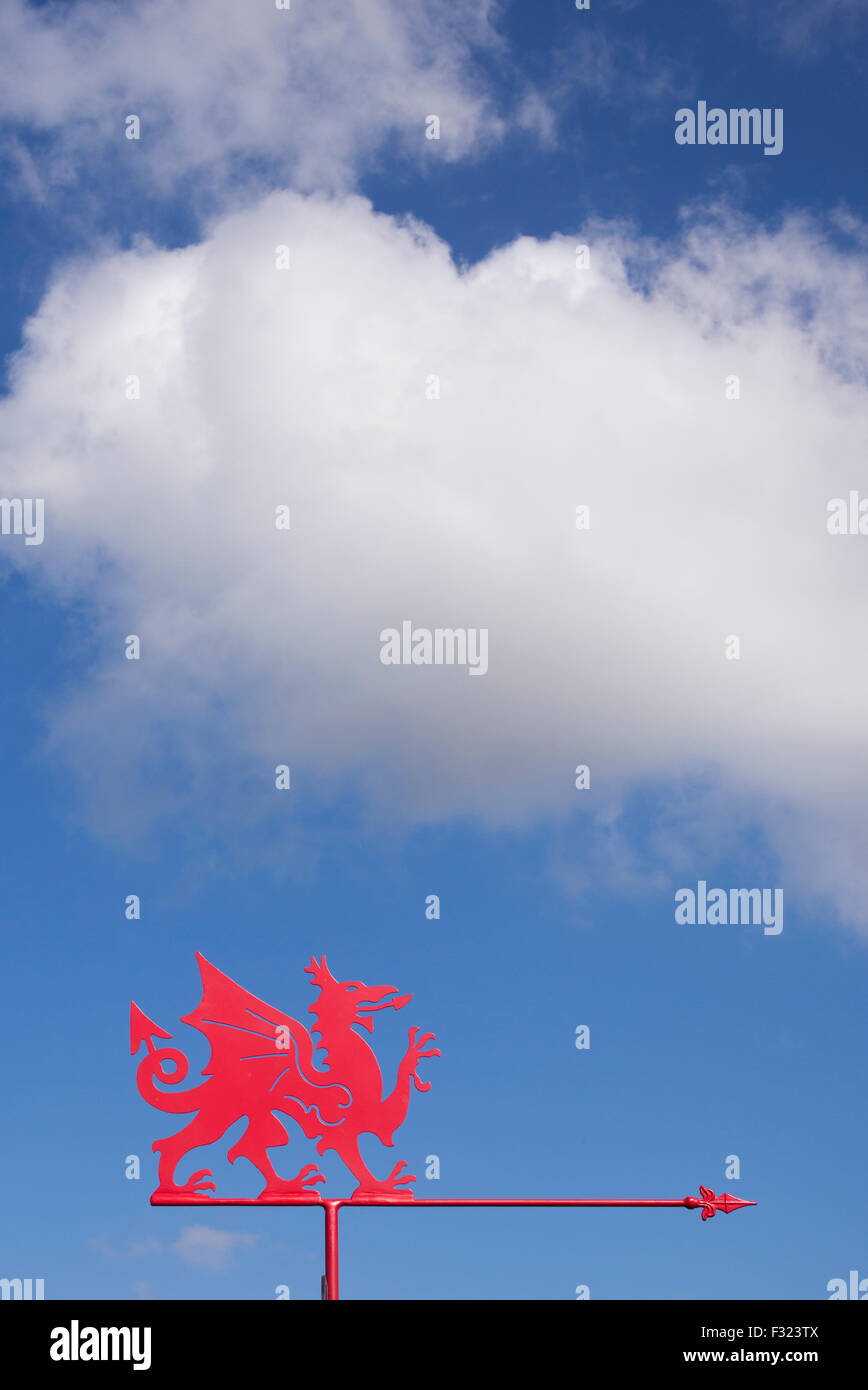 Red Welsh Dragon weathervane Stock Photo