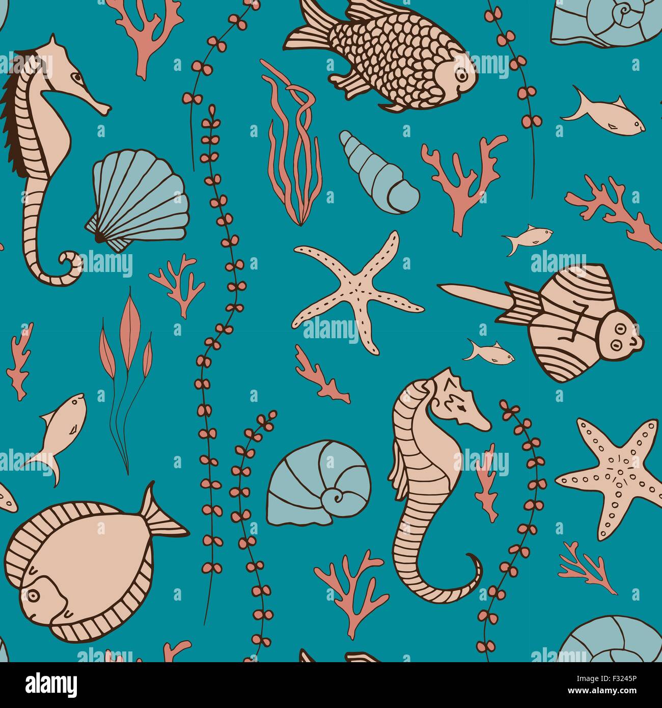 Samlesh Pattern Fish Seamless pattern with hand drawn fishes Stock Vector Image & Art - Alamy