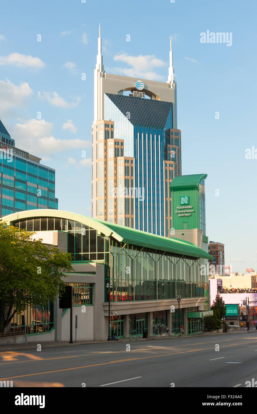 A view from Broadway of the AT&T Building and Nashville Convention ...