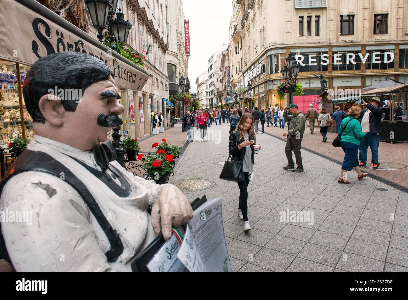 Budapest street scene, Hungary Stock Photo