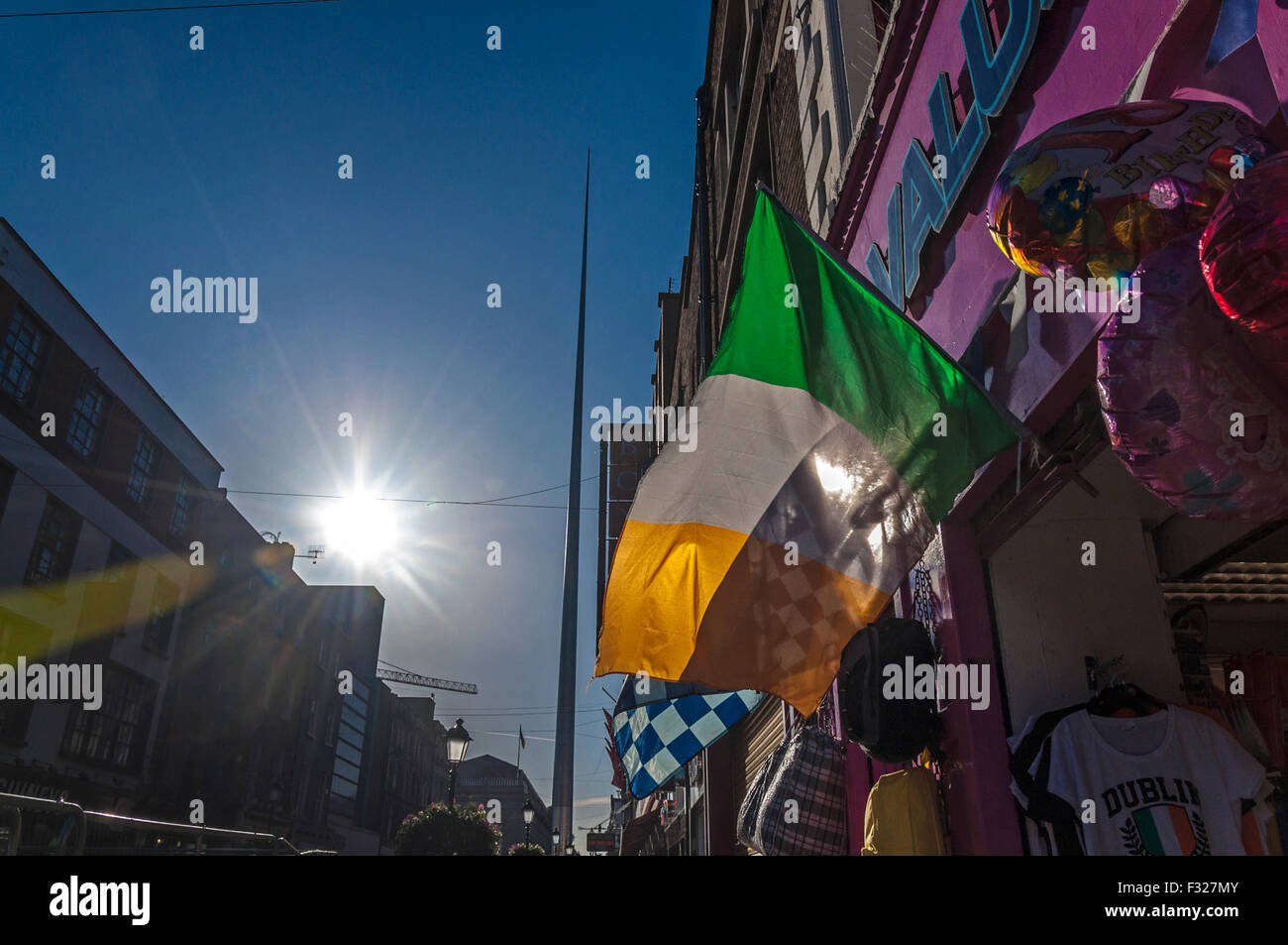 Talbot Street Dublin Ireland. Shops and architecture in the capital
