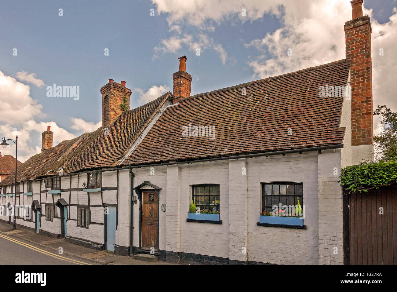 Row Of Period Cottages Pangbourne UK Stock Photo