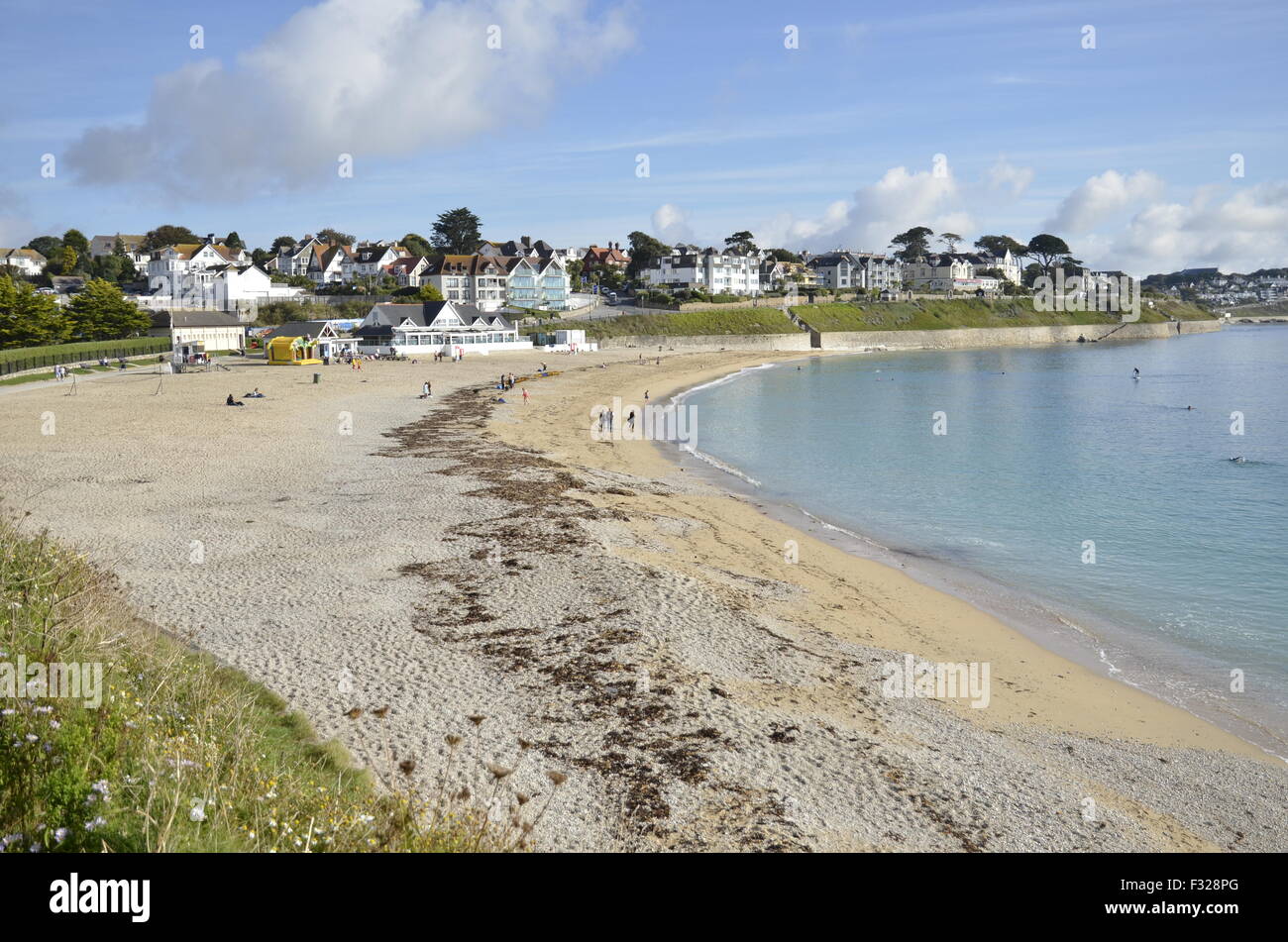 Gyllyngvase Beach near Falmouth in Cornwall Stock Photo Alamy