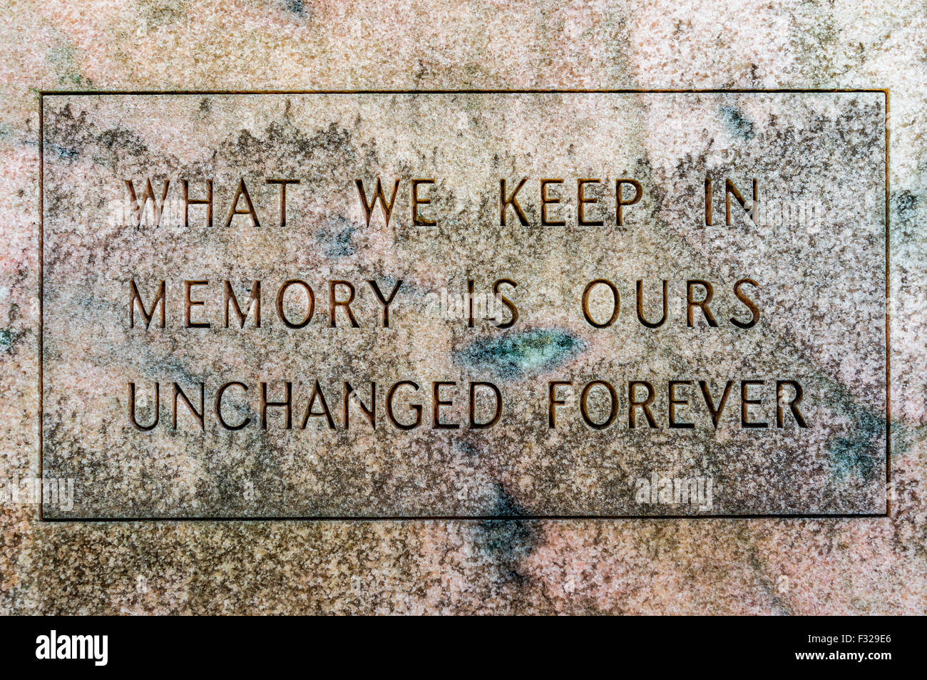 Grave Marker Inscription at Forest Park Cemetery 2 Stock Photo Alamy